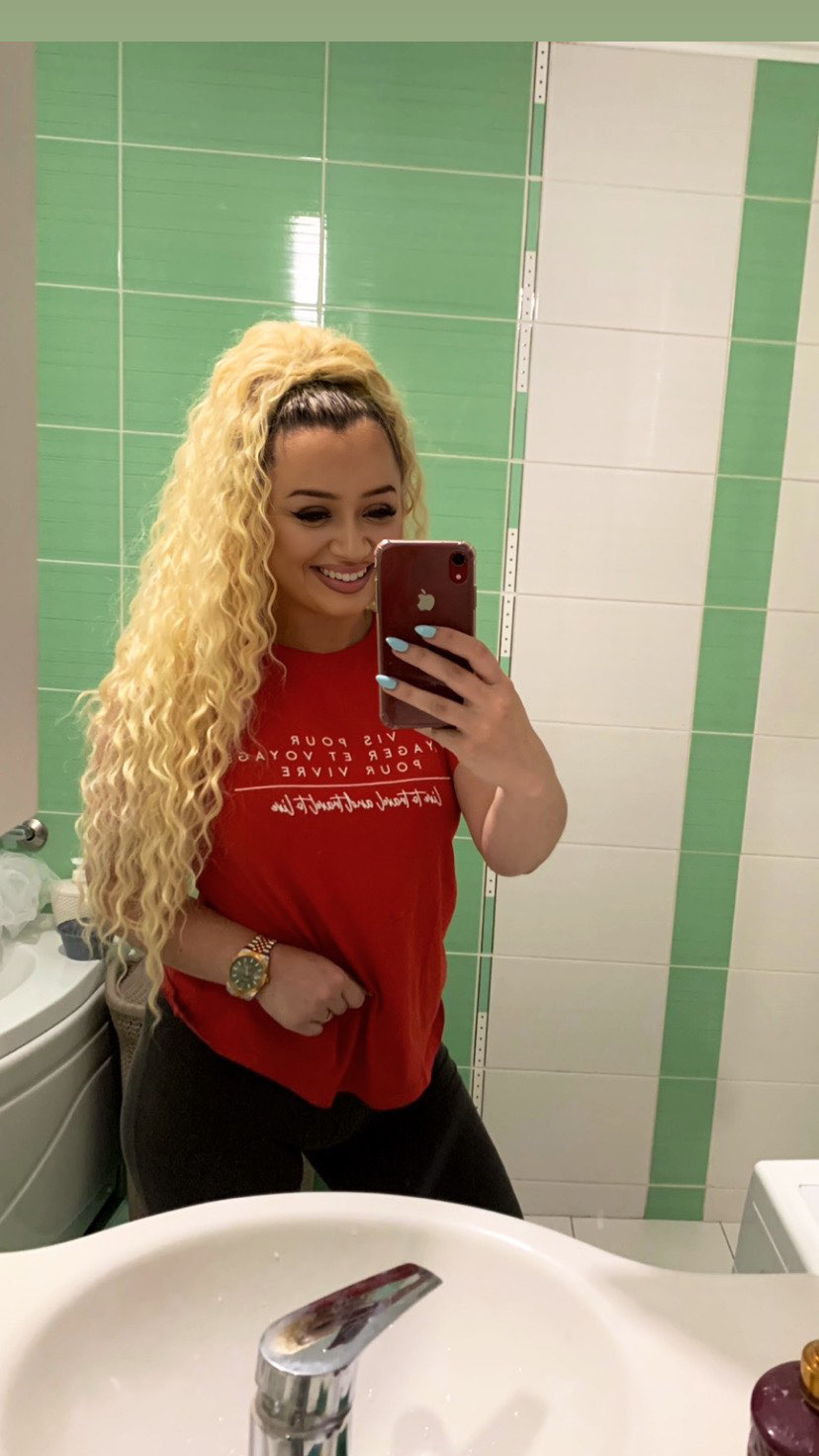 Rep za kosu – 613 – Kovrdjavi 75 cm – Umjetni rep 2 Rep za kosu - 613 - umjetno vlakno - Eynna hair sarajevo (1)