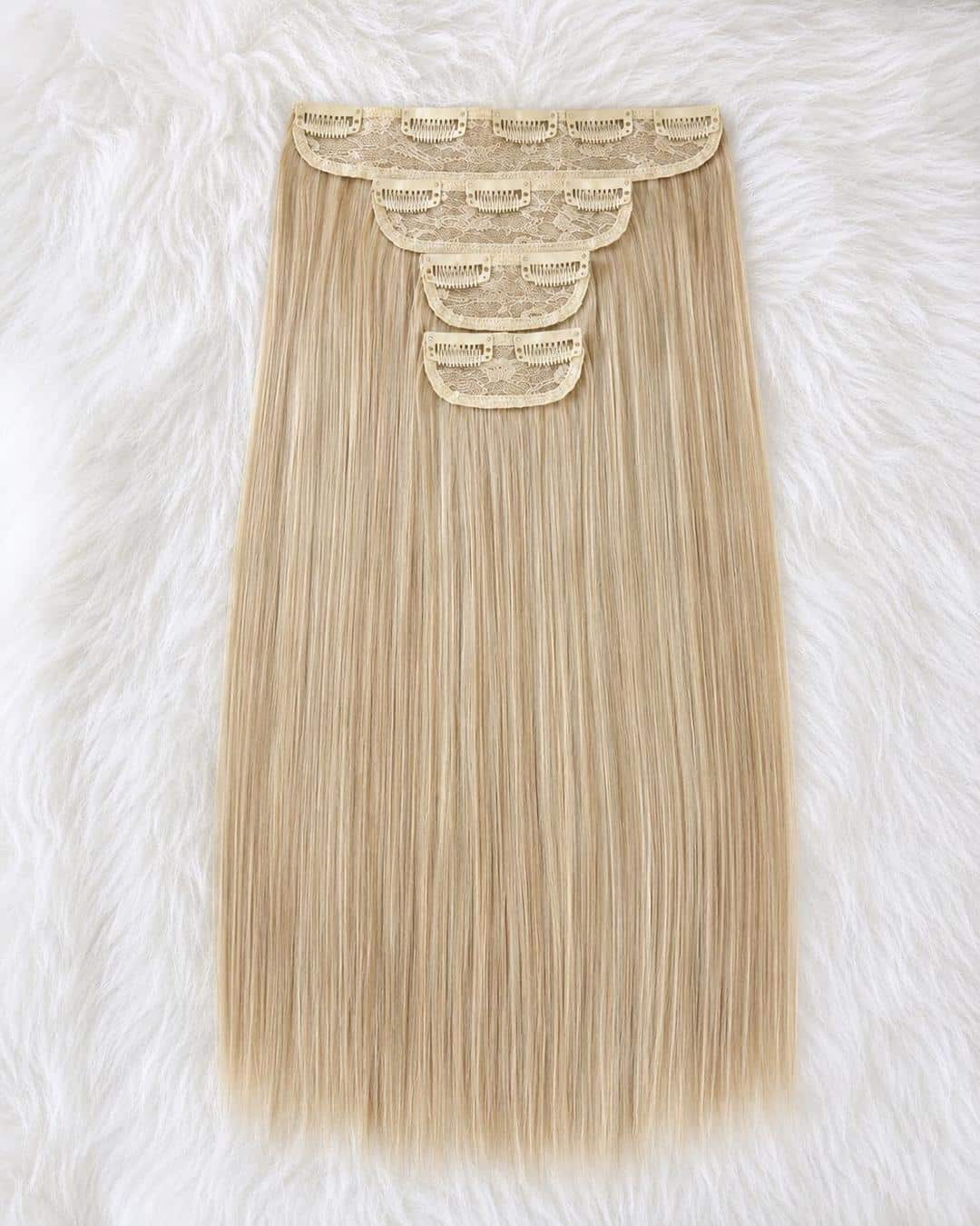 Clip-in ekstenzije 65 cm – Svijetle nijanse - Ravni model 7 Clip-in ekstenzije 65 cm – Svijetle nijanse - Ravni model - Image 7